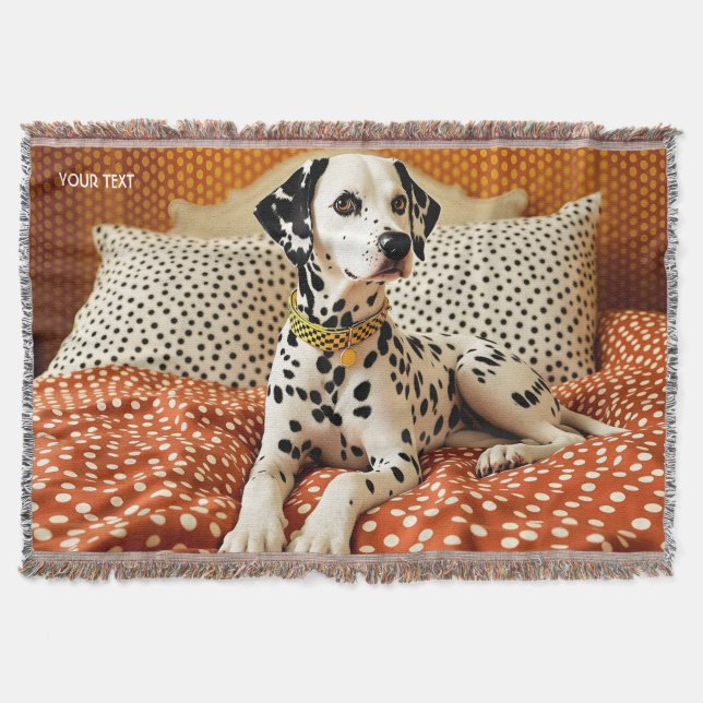 Fantasy Niedlich Polka Dog Dot Decke (Vorderseite)