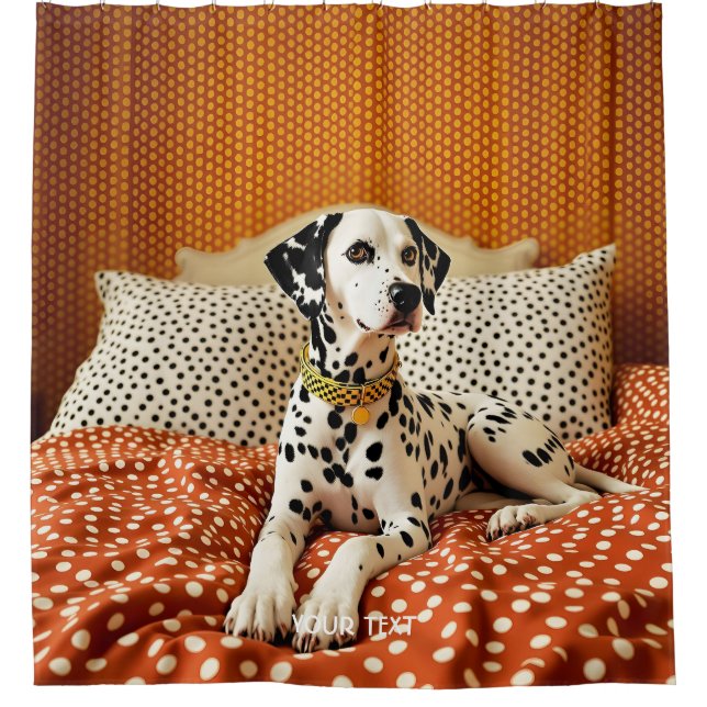 Fantasy Niedlich Polka Dog Dot Duschvorhang (Vorderseite)