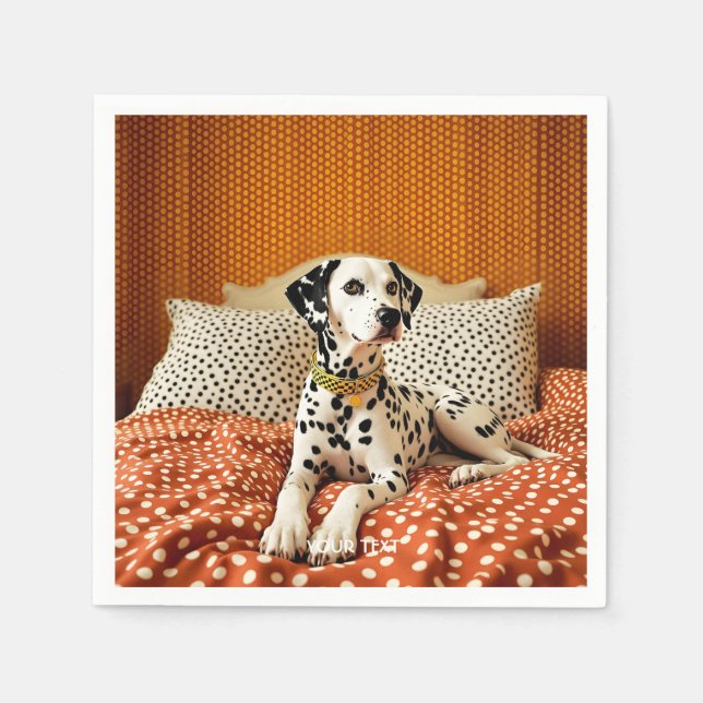 Fantasy Niedlich Polka Dog Dot Serviette (Vorderseite)