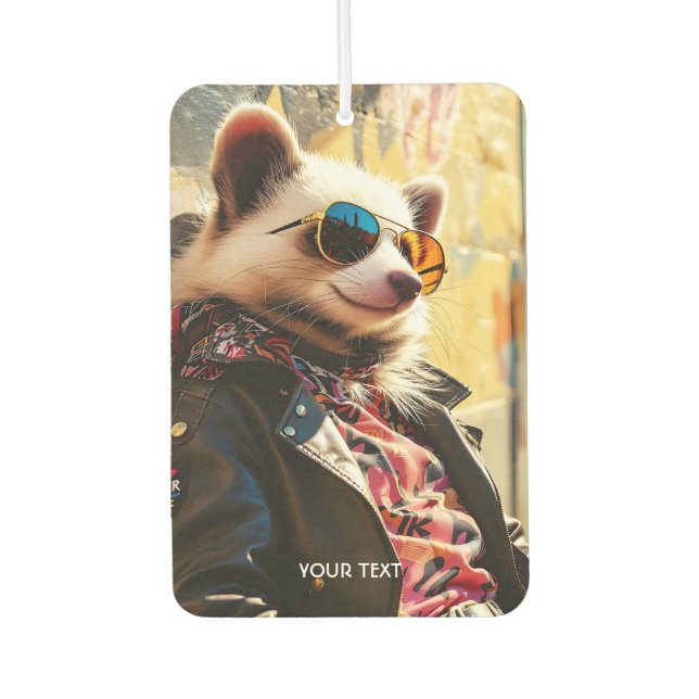 Fantasy Niedlich Possum Leather Jacket Autolufterfrischer (Vorderseite)