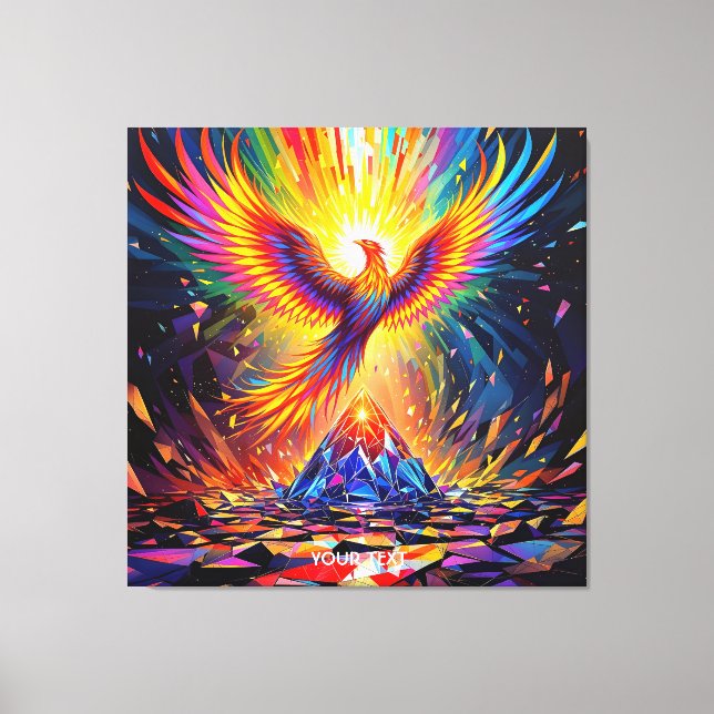 Fantasy Niedlich Prism Phoenix Aufstieg Leinwanddruck (Vorderseite)