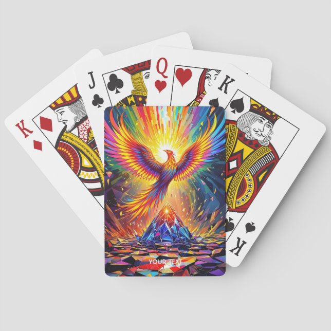Fantasy Niedlich Prism Phoenix Aufstieg Spielkarten (Rückseite)