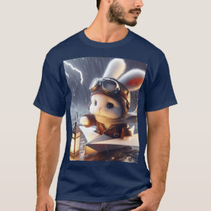 Fantasy Niedlich Rabbit Post Lantern T-Shirt