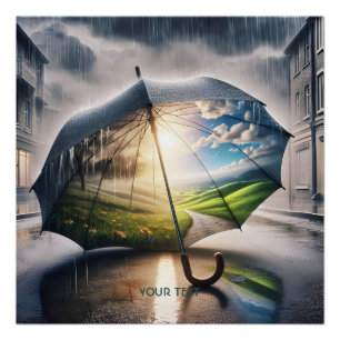 Fantasy Niedlich Rain Umbrella Sun Poster