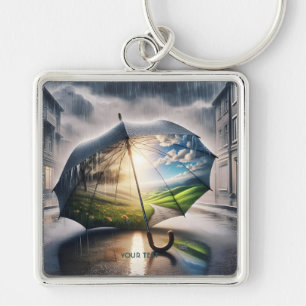 Fantasy Niedlich Rain Umbrella Sun Schlüsselanhänger