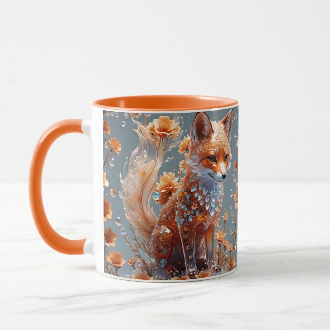 Fantasy Niedlich Red Glass Fox Tasse (Links)