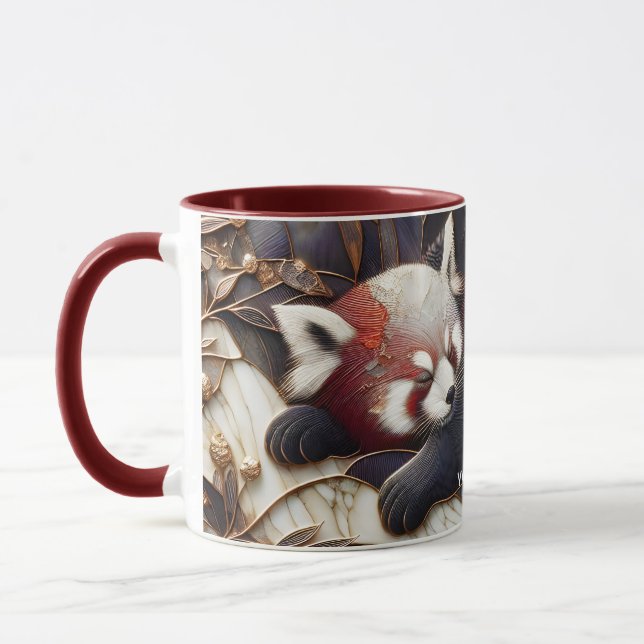 Fantasy Niedlich Red Panda Art Tasse (Links)