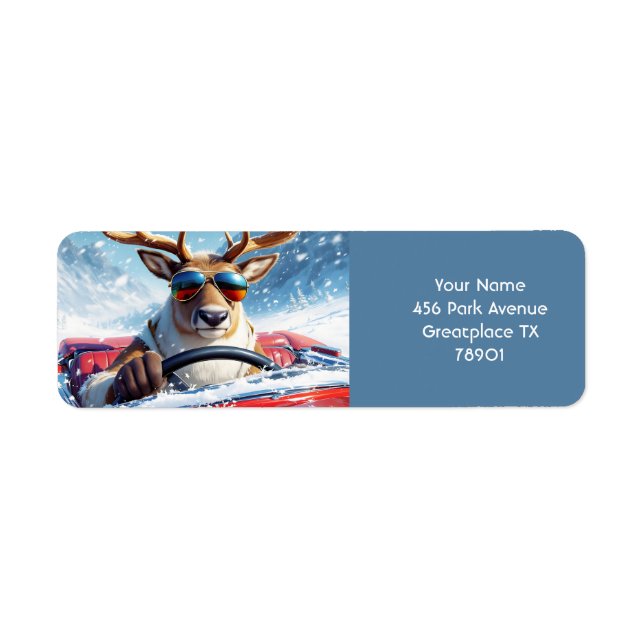 Fantasy Niedlich Rentier Car Winter (Vorne)