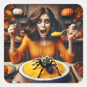 Fantasy Niedlich Rice Girl Quadratischer Aufkleber
