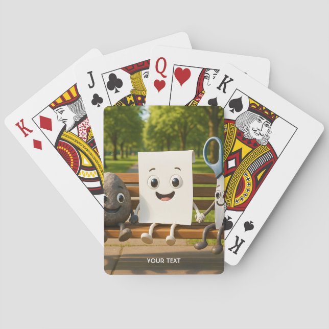 Fantasy Niedlich Rock Paper Schere Spielkarten (Rückseite)