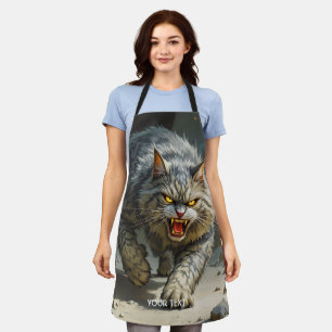 Fantasy Niedlich Rocks Angry Cat Schürze