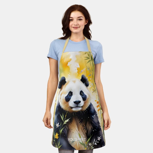 Fantasy Niedlich Sad Panda Forest Schürze (Getragen)