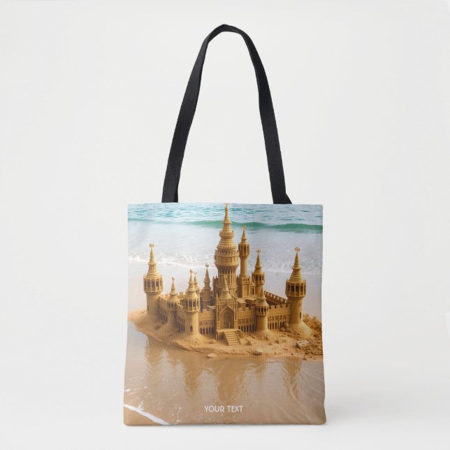 Fantasy Niedlich Sand Castle Beach Tasche (Vorderseite)