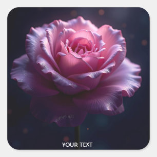 Fantasy Niedlich Schöne Rose Quadratischer Aufkleber