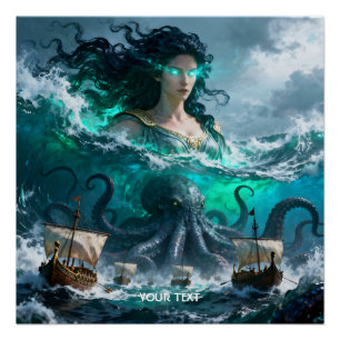 Fantasy Niedlich Sea Alte Kreatur Poster