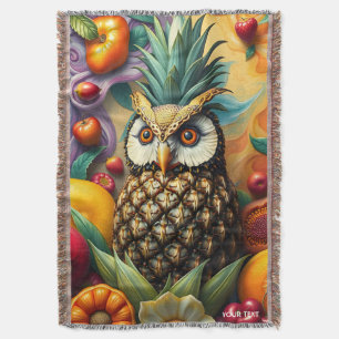 Fantasy Niedlich Serene Ananas Owl Decke