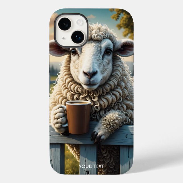 Fantasy Niedlich Sheep Coffee Abend Case-Mate iPhone 14 Plus Hülle (Rückseite)