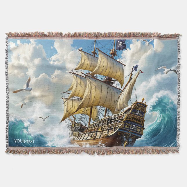 Fantasy Niedlich Ship Ozeansturm Decke (Vorderseite)