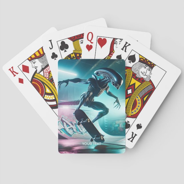 Fantasy Niedlich Skateboard Special Rider Spielkarten (Rückseite)