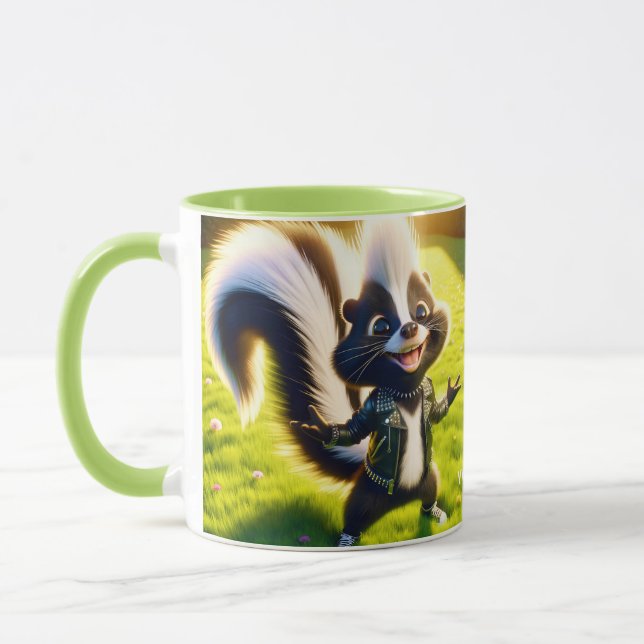 Fantasy Niedlich Skunk Punk Style Tasse (Links)