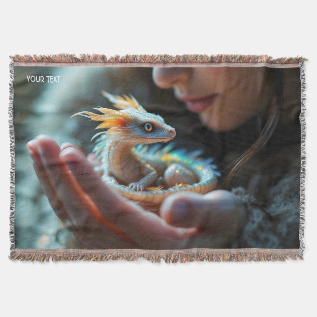 Fantasy Niedlich Small Baby Dragon Decke (Vorderseite)