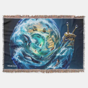 Fantasy Niedlich Snail Ocean Storm Decke