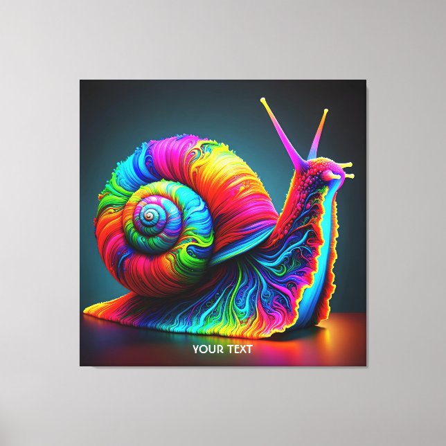 Fantasy Niedlich Snail Viele Farben Leinwanddruck (Vorderseite)