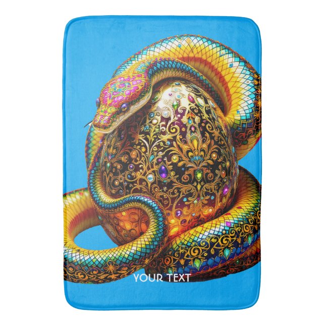 Fantasy Niedlich Snake Egg Vibranly Badematte (Vorderseite Vertikal)
