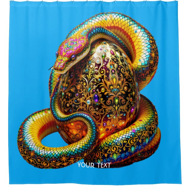Fantasy Niedlich Snake Egg Vibranly Duschvorhang (Vorderseite)