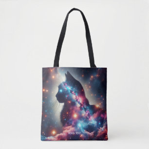 Fantasy Niedlich Space Cat Stars Tasche