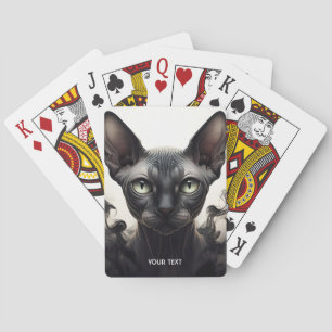 Fantasy Niedlich Sphynx Black Cat Spielkarten