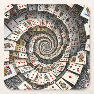 Fantasy Niedlich Spirituosen Treppe Rechteckiger Pappuntersetzer