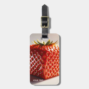Fantasy Niedlich Square Red Strawberry Gepäckanhänger