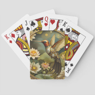 Fantasy Niedlich Steampunk Bird Clock Spielkarten