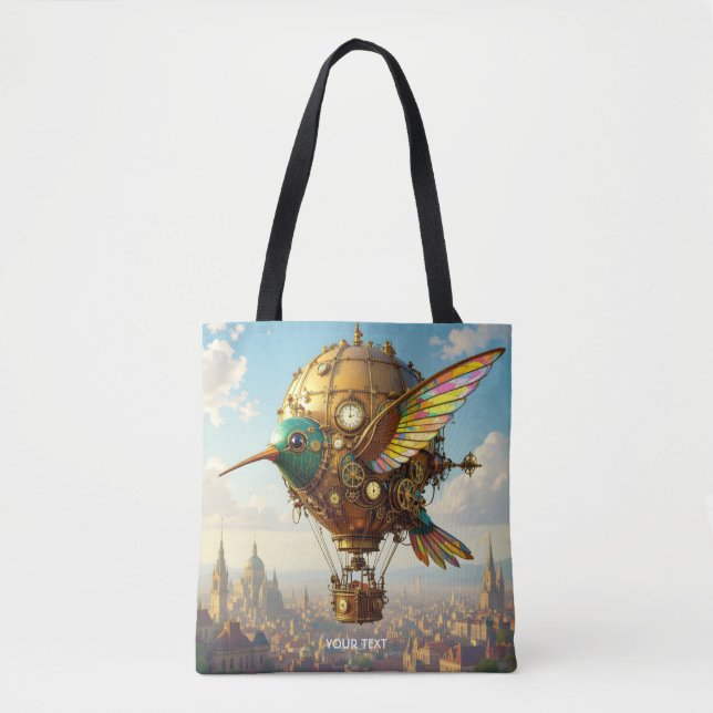 Fantasy Niedlich Steampunk Bird Sky Tasche (Vorderseite)