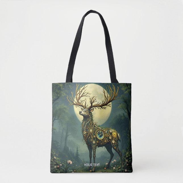 Fantasy Niedlich Steampunk Deer Forest Tasche (Vorderseite)