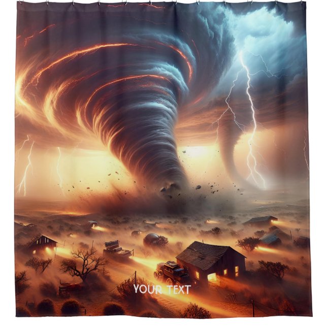 Fantasy Niedlich Storm Wüstenfarm Duschvorhang (Vorderseite)