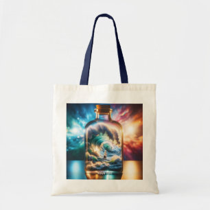 Fantasy Niedlich Sturm in Flasche Tragetasche