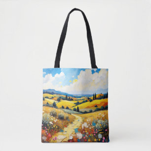 Fantasy Niedlich Summer Landschaft Impasto Tasche
