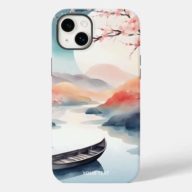 Fantasy Niedlich Sun Sakura Boat Case-Mate iPhone 14 Plus Hülle (Rückseite)