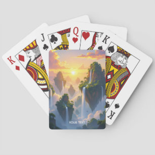 Fantasy Niedlich Sunset Islands Wasserfälle Spielkarten