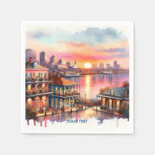 Fantasy Niedlich Sunset New Orleans View Serviette