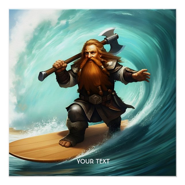 Fantasy Niedlich Surfer Sonnentag Poster (Vorderseite)