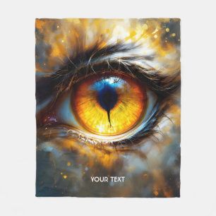 Fantasy Niedlich Tiger Orange Eye Fleecedecke