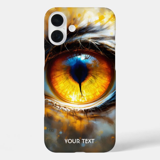 Fantasy Niedlich Tiger Orange Eye iPhone 16 Plus Hülle (Rückseite)