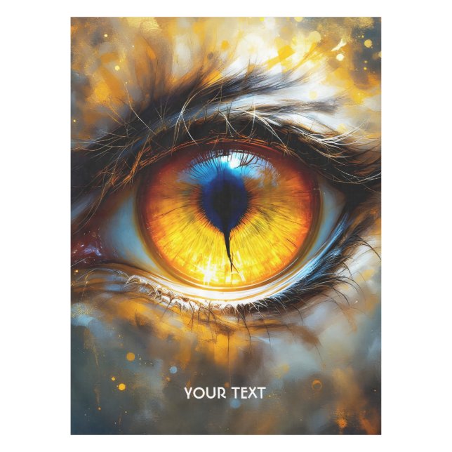 Fantasy Niedlich Tiger Orange Eye Tischdecke (Vorderseite)