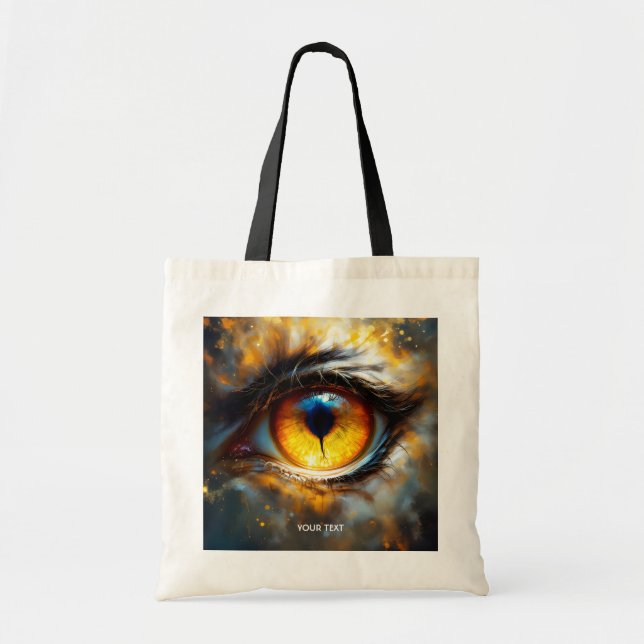 Fantasy Niedlich Tiger Orange Eye Tragetasche (Vorne)