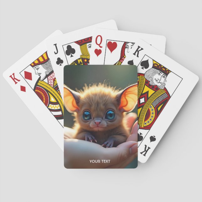 Fantasy Niedlich Tiny Bat Hand Spielkarten (Rückseite)