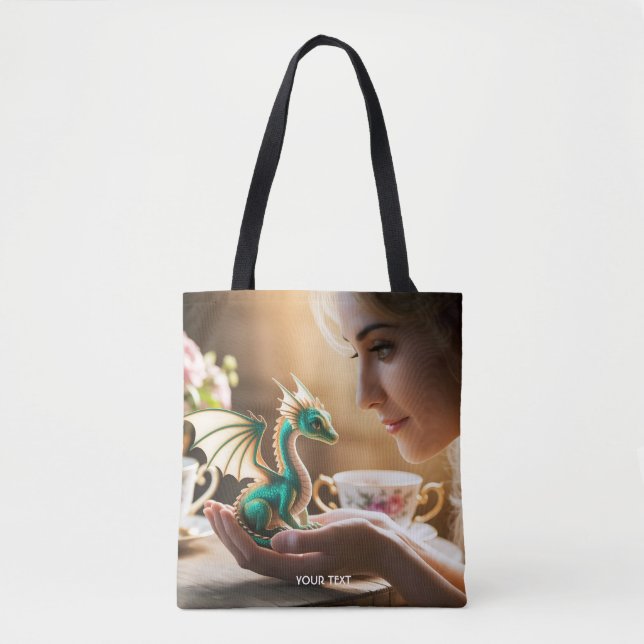 Fantasy Niedlich Tiny Iridescent Dragon Tasche (Vorderseite)