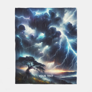 Fantasy Niedlich Tree Rain Lighting Fleecedecke